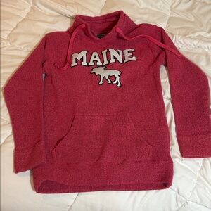 Maine women’s red sweatshirt so cute and warm size S. Some wear see pictures